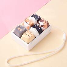 1pc Cat DIY Keyboard Keycap Keychain Accessory, Creative Keycap Pendant Charm, Portable Decorative Key Ring For Backpack, Handbag - Multicolor - View 14