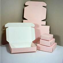 5pcs, Kraft Paper Cardboard Boxes, Small Paper Boxes, Airplane Boxes, White Mini Packaging Boxes, Black Handmade Soap Packaging, Pink Dispensing Boxes - Multi-color - View 7