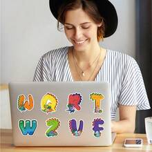 50Pcs Dinosaur Alphabet Stickers Stationery Graffiti Stickers, Decals For Party, Water Bottle, Scrapbook, Laptop, Skateboard, Computer, Gift Bags, Envelope Seals, Office Supplies, For Teens Fans - Dinosaur Alphabet Stickers - View 8