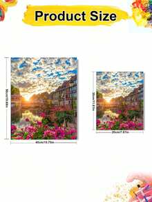 DIY Sunset France Canal (Frameless Or Framed 8x12 / 16x20 Inches) Paint By Numbers Kit(Acrylic) Arts & Crafts For Adult Beginners, Home Wall Decor, And Holiday Gifts - Sets - View 2