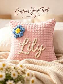 Custom Name Pillowcase, Bedroom Sofa Pillowcase Name Customization, Couple Gift Customization, Pillow Insert Not Included - Multicolor - View 6