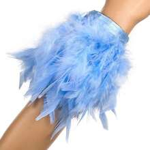 1pc Women Snap Button Feather Bracelet, Natural Fluffy Feather Cuff, Elegant Charming Gift, Daily Decoration, Halloween - Multicolor - View 4