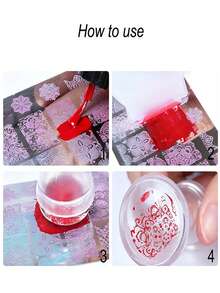 1 buah Plat Stempel Kuku Polka Dot & Garis Gelombang, Templat Stempel Seni Kuku Stainless Steel, Plat Transfer Kuku Pola Geometris Titik untuk Manikur DIY - MultiWarna - View 7