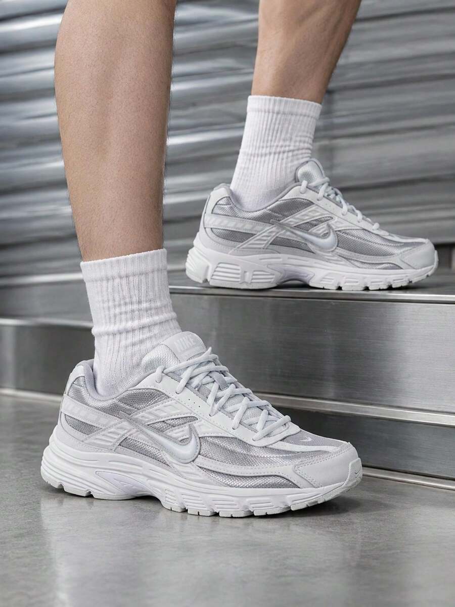 Men's Nike Initiator 2026 Summer New Mesh Breathable Casual Chunky Sneakers 394055-005 - Silver Gray - View 1
