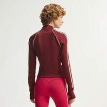 adidas originals 拉鍊透氣健身衣 女款 紅色 - 酒紅色 - 查看 3