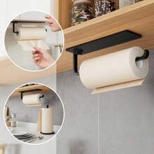 Modern Kitchen Paper Towel Holder Under Cabinet Mounted Dispenser Space-Saving Design Durable Plastic Material Bathroom Accessory Commercial Residential Use Small Apartment Essential - A - View 7