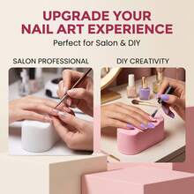 Beautizon Nailartlab 美甲手指托墊，人體工學手部支撐墊，適用於凝膠指甲油、壓克力美甲與美甲練習，防滑美甲師工具，居家與沙龍通用 - 彩色 - 查看 5