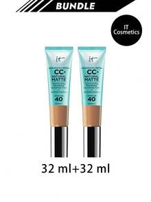 IT Cosmetics [حزمة] كريم أساس طبيعي مطفي CC+ SPF40 لون تان محايد 32 مل * 2 - محايد و - مشاهدة 1