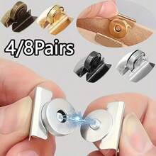 4/8Pairs Magnetic Clasp Invisible Seamless Buckle, Metal Snap Button For Handbag, Wallet Decoration DIY Craft Accessories, Suitable For Bags, Jewelry Boxes And More - Multicolor - View 2