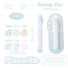 1pc Cute Kawaii Stackable Stamp Pen, Detachable Self-Inking Mini Icon Stamper Marker, Korean Style Scrapbooking Journaling Deco Supplies - Multiple Styles - View 22