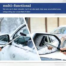 1pc Car Retractable Side Mirror Squeegee, Mini Car Window Squeegee, Car Glass Squeegee Brush, Suitable For Most Pickups, SUVs And Other Types Of Vehicles - A - View 10