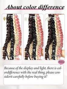 2 Packs 24 Inch Y2K Style Synthetic Long Braided Hair Extensions With Silver Star Decor, Soft Colorful Holiday Cosplay Party Hair Extensions For Women And Girls - Multicolor - View 6