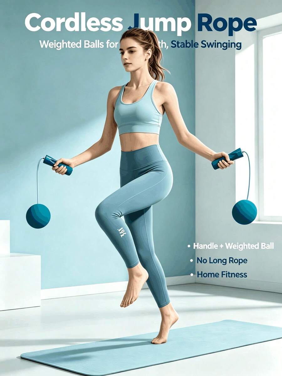 361degree 1pc 361° Cordless Jump Rope, Jump Rope Exercise, Soft Foam Handle Ball Bearing Adjustable Jump Rope, Suitable For Fat Burning Fitness, Applicable For Women, Men, Adults, Students And Children - Multicolor - View 1