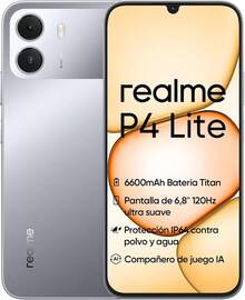 Realme P4 Lite 智慧型手機，4GB+64GB/4GB+128GB，Titan 6600mAh 大電池，6.8 吋 120Hz 螢幕，最高 12GB 動態 RAM，ArmorShell 防護 - 鈦灰色 - 查看 8