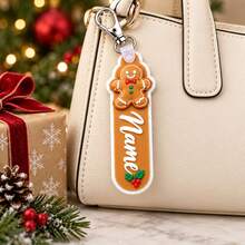 Customized Christmas Keychain, Personalized Name Bag Charm, Holiday Key Chain, Customized Holiday Gift, Customizable Christmas Stocking Filler Gift, Suitable For Friends, Family - Multicolor - View 5