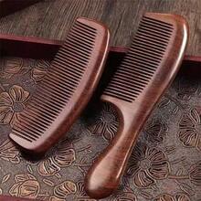 1pc Natural Fine-Tooth Comb, Anti-Static Anti-Hair Loss, Portable Comb, Designed For Women With Long Hair - Multicolor - View 5