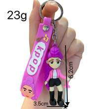 Hasbro KPOP Demon Hunter Girl Group Keychain, Korean Anime Demon Hunter PVC Backpack Pendant Key Chain - Multi-color - View 5