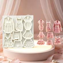 Exquisite Fondant Molds For Clothing Designs, Silicone Molds For Reclining Figures, Easy To Demold And Clean, DIY Chocolate Dough For Flower Paste Making, Resin Keychain Pendant Clay - View 3