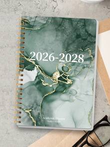 1pc 2026-2027 A5 Monthly Planner, Large Calendar Grid, Reference Calendar And Notes Pages, Gold Spiral Binding, Back To School Office Desk Accessories Notebook, Suitable For Teachers Use - A5 - View 9