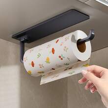 Modern Kitchen Paper Towel Holder Under Cabinet Mounted Dispenser Space-Saving Design Durable Plastic Material Bathroom Accessory Commercial Residential Use Small Apartment Essential - A - View 5