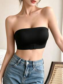Dreamivo 2pcs/Set Women's Front Closure Strapless Push-Up Bra - Sexy Wireless Bandeau, With Adjustable Rubber Band - Multicolor - View 5