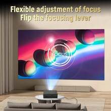 M200S Mini Projector, 50ANSI Lumens Wired Screen Mirroring Model, Native 240P Supports 1080P Video Playback, Christmas Happy Gift Home Theater, Suitable For HD, USB, AV, Laptop - Obsidian Black - View 7