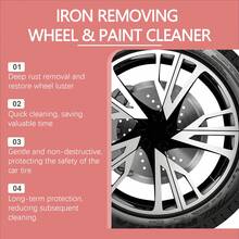 Wheel And Paint Cleaner With Rust Remover – Quickly Dissolves Brake Particles And Iron Contamination, Suitable For Coatings, Removes Grease And Dirt, Includes Sponge And Cloth, 120ml - Wheel Rust Remover - View 4