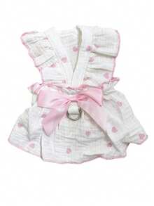 1pc Pet Dress, Spring//Cat Clothes For Teddy, Poodle, Bichon Frise, Cute Romantic Heart Strap Ruffle Dress, Soft Fabric Suitable For Medium/Small Pets - Black - View 27