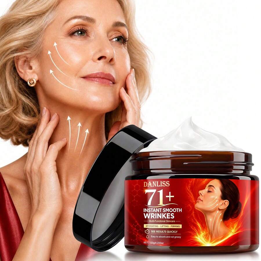 Krim Pengencang Anti-Kerut 71+, Mengandung Niacinamide dan Asam Hyaluronic, Perbaikan Multi-Efek, Mengurangi Kerutan dan Mengencangkan Wajah dan Leher, Menyegarkan dan Mudah Diserap Tanpa Rasa Berminyak, Cocok untuk Semua Jenis Kulit, 120g - Collagen - View 1