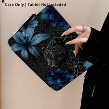 Cat & Lily Pattern Painted Effect Tablet Protective Case With Stand, Compatible With Honor 8/9/10/X8/X8A/X9/X8Pro/X9Pro, MatePad SE 11"/MatePad 11"/11.5", MatePad Pro, Apple 10th Gen/11th Gen 2025 (A16), Galaxy Tab A7/A9 And Other Popular Models - Style 14 - View 7