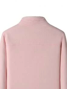 Autumn/Winter Thickened Warm Coral Fleece Jacket, Outdoor Sports Running Workout Fleece Jacket, Stand Collar Polar Fleece Jacket - Pink - View 8