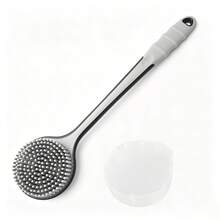 Silicone Exfoliating Massage Bath Brush, Double-Sided Long Handle Shower Brush For Home Bathing And Dead Skin Removal - View 4