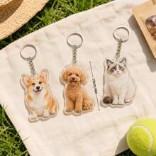 1pc Customized Acrylic Keychain, Personalized Pet Photo, Perfect Gift For Pet Lovers, Commemorative Souvenir, Suitable For Birthday, Christmas, Holiday - Multicolor - View 7