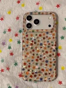 New Glitter Floral Phone Case Compatible With Iphone 18 Pro Max, 17, 16 Pro, 15, 14, Dopamine Style, Premium Niche Design, Full Coverage Anti-Drop Shell For Women - Multicolor - View 4
