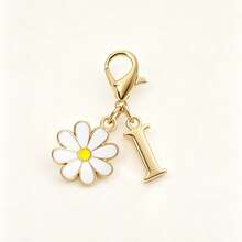 Daisy Initial Letter Keychain, A-Z Alphabet Charm Key Ring, Personalized Gift For Backpack & Car Keys - Multicolor - View 20