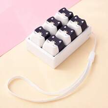 1pc Cat DIY Keyboard Keycap Keychain Accessory, Creative Keycap Pendant Charm, Portable Decorative Key Ring For Backpack, Handbag - Multicolor - View 17