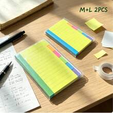 1/2 Pack 60pcs Adhesive Index Dividers With Bright Color Sticky Notes And School Notebook Index Tabs, Loose-Leaf Binder Supplies For Students And Adults - one-size - View 10