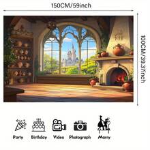 A Castle Background Cloth Banner Background Wall The Studio Wall Is Perfect For Setting A Background Environment Celebration And Birthday Anniversary Decoration, Which Can Be Reused Outdoors. - 1 - View 4
