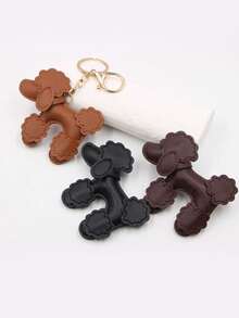Yogodlns PU Leather Poodle Bag Charm/Keychain Pendant, Cute Dog Accessory, Gift For Dog Lovers, Decorative Key Ring - Multicolor - View 6