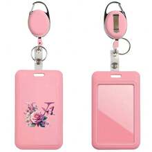 Pink ID Card Holder With Retractable Badge Reel Clip, Anti-Theft Card Sleeve, Pink Thumb Slot Hard Plastic Card Protector, Expandable ID Card Holder, Medical Insurance Card Protector, Waterproof Medical Card/Social Security Card Protector, Transit Card Holder - Pink - View 18