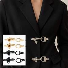 2Sets (1 Set = 1 Set Of Buttons + 5 Sets Of Rivets) Alloy Airplane Buckle, Interlocking Motorcycle Jacket Button, Handbag Snap Button Accessory, Unisex Hand-Sewn Hook And Eye Jacket Zipper Buckle - Multicolor - View 2