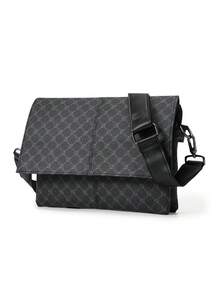 New Vintage Pattern Fashion Crossbody Bag, Large Capacity Multi-Compartment Messenger Bag, Business Men's Bag, Motorcycle Bag, Flap Crossbody Bag For Men, High-End Gift For Men - Multicolor - View 8