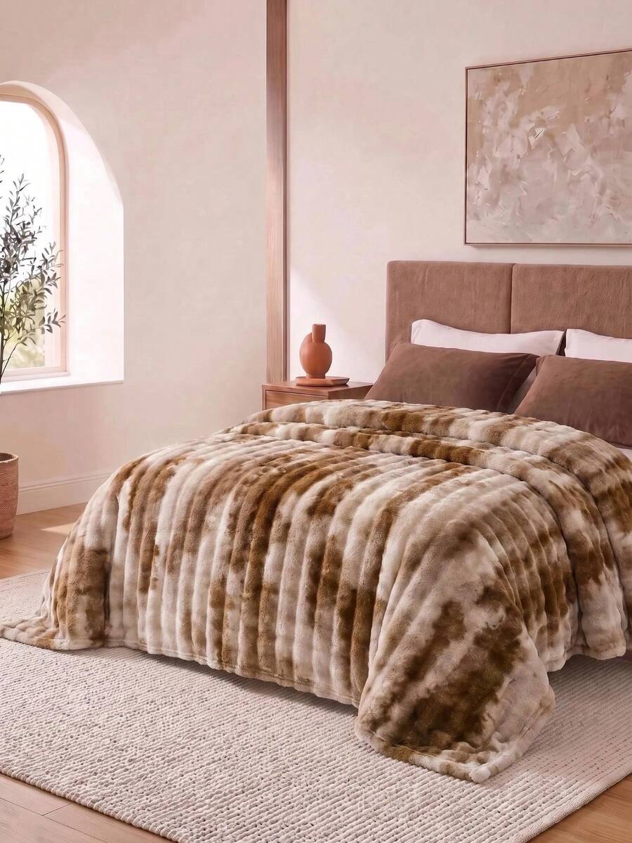 1 buah Selimut Tebal Mewah dengan Motif Marmer - Selimut Lembut, Cocok untuk Semua Musim, untuk Sofa, Tempat Tidur, Mobil, dan Perjalanan - Dapat Dicuci dengan Mesin, Selimut Aksesori Kamar Tamu, Tekstur Lembut, Selimut Dekorasi Musim Gugur, Selimut Dekorasi Kamar, Perlengkapan Tidur Kembali ke Sekolah/Asrama - Coffee Brown - View 1