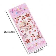 7pcs Crystal Gem Stickers, Suitable For Girls Performance, Self-Adhesive Acrylic Rhinestone Stickers, Princess Crown Floral Diamond Stickers, Applicable For DIY Crafts, Scrapbooking And Phone Decoration, Animal Shaped Stickers, Festival Theme Stickers - Multicolor - View 5