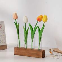 Plant Propagation Station, Glass Plant Container With Wooden Frame, Hydroponic Planter, Suitable As Gardening Gift For Women, Mothers And Plant Lovers, Can Be Used As Birthday Gift. - A - View 6