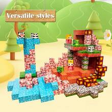 100PCS Cherry Blossom Magnetic Building Blocks, Cube Building Construction Toy, DIY Creative Stacking Set, STEM Learning Toy For Boys And Girls 3+, Holiday Gift - Multicolor - View 4