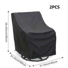 2pcs Outdoor Chair Covers, Waterproof Outdoor Furniture Covers, Heavy Duty Wicker Swivel Chair Covers Suitable For Garden Lawn - Chair Cover - View 7