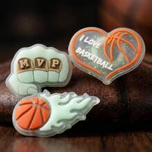 20pcs Basketball Theme Transparent Glow-In-The-Dark PVC Shoe Charms - Showcase Personalized - Ideal Gift For Basketball Fans - Multicolor - View 5