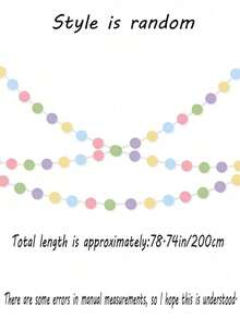 Dekorasi Natal Garland Kertas Polkadot Warna-warni, Kain Latar Belakang Pita Gantung Bulat, Cocok untuk Ulang Tahun, Ruang Kelas, Halloween, dan Dekorasi Mobil - Warna campuran - View 3