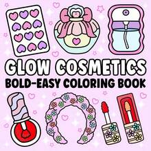 Bold Easy Glow Cosmetics Coloring Book, Kawaii Makeup, Lipstick, Perfume & Nail Art Line Art, Relaxing Activity Book For Beauty Lovers - Multiple Styles - View 1